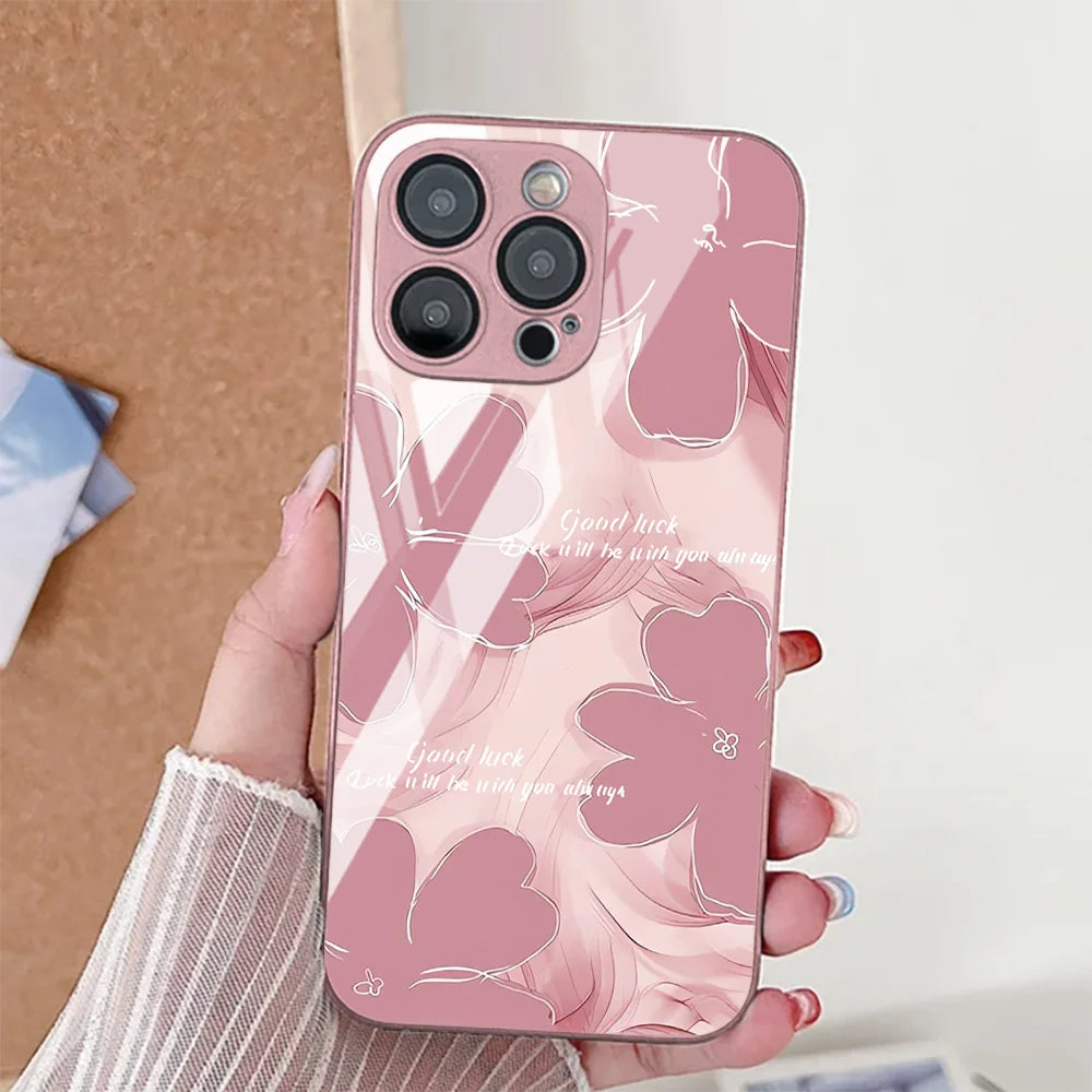 Black Flower Phone Case For iPhone