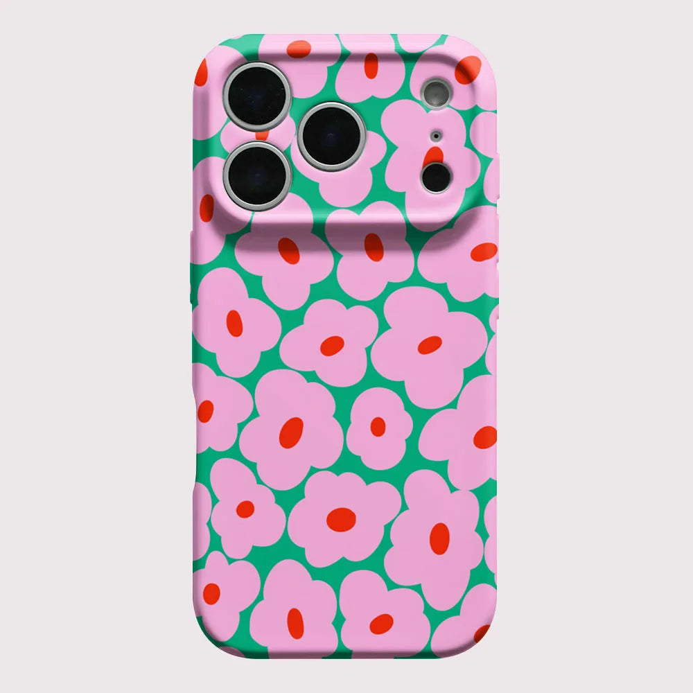 Phone Case For iPhone Flower Hard PC Bumper Cover Coque