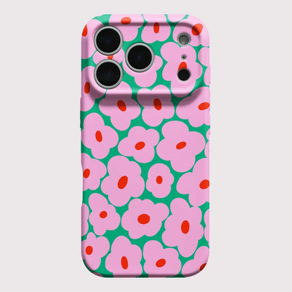 Phone Case For iPhone Flower Hard PC Bumper Cover Coque