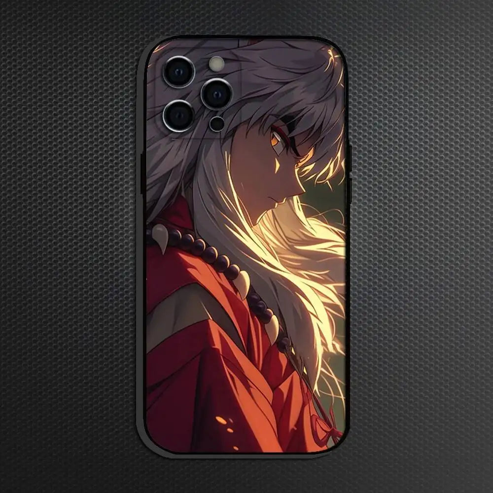 Inuyasha Comics Anime Phone Case For iPhone Others Soft Black Cover