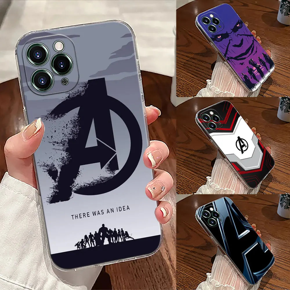 The Avengers Logo Transparent Phone Case For iPhone