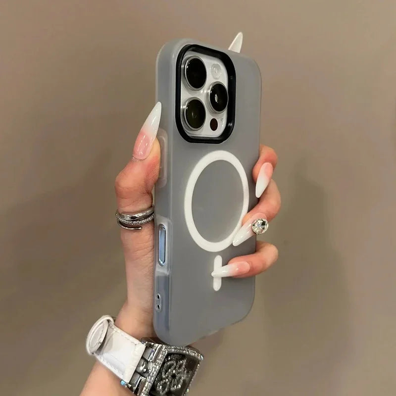 Luxury Candy Cute Lucky Bear For Magsafe Charge Matte Phone Case For iPhone