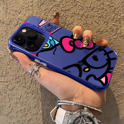 Sanrio Cartoon Hello Kitty Phone Case For iPhone Matte Laser Cover
