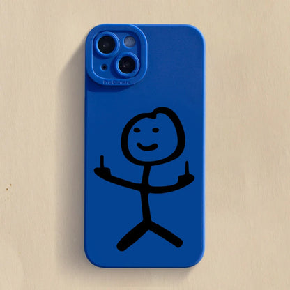 Cute Cartoon Matte Silicone Phone Case For iPhone