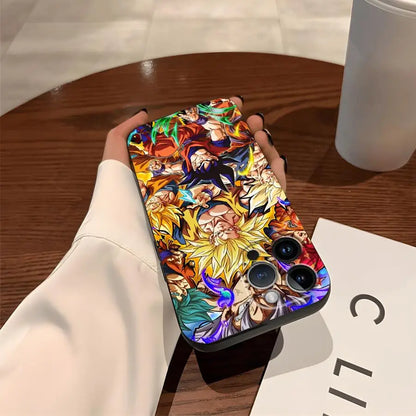 Dragon Ball Goku Vegeta Case For iPhone Black Soft Phone Cover