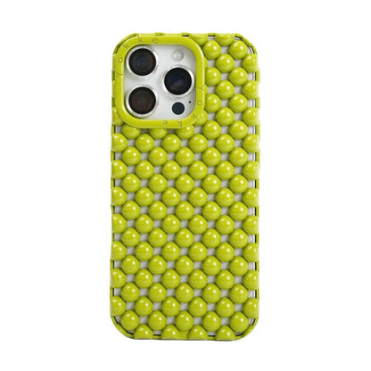 Fashion Green Pearl Round Bead Hollow Out Phone Case