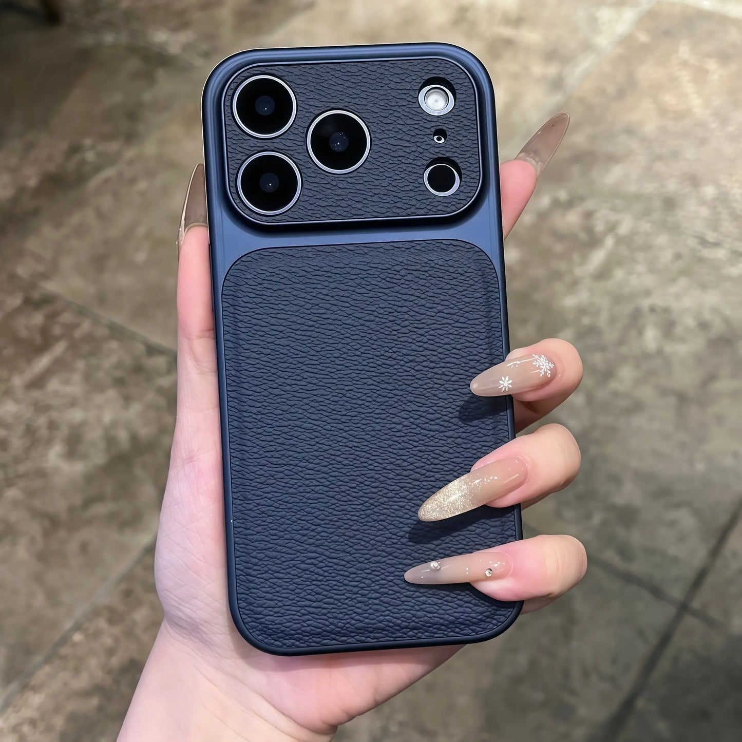 Original Matte Leather Texture Phone Case For iPhone Camera Protection Non Slip Shockproof Bumper Cover