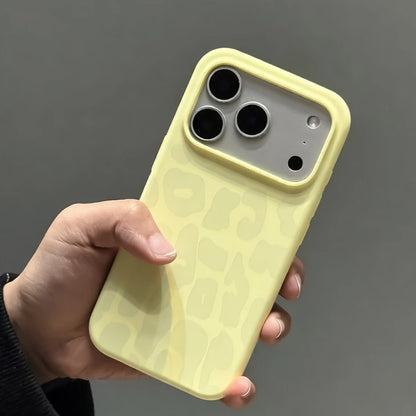 Leopard Pattern Liquid Silicone Case For iPhone