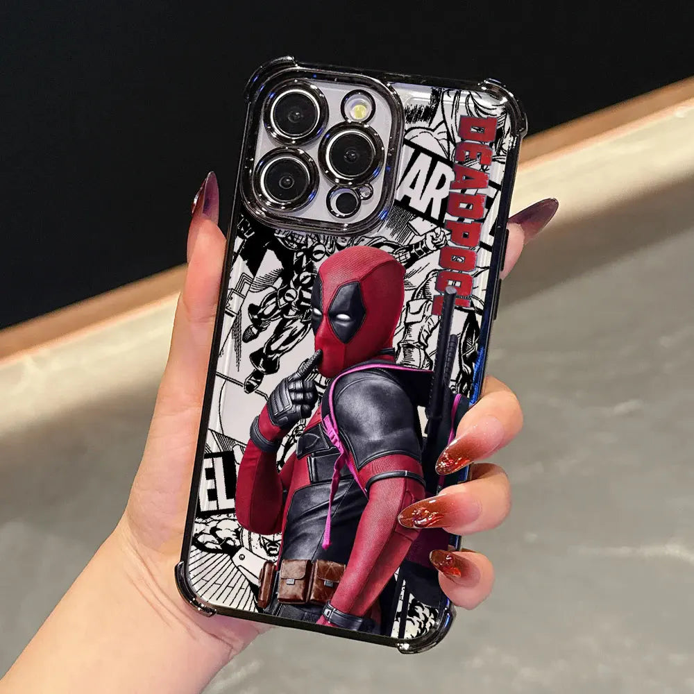 Marvel Comics Deadpool Luxury Shockproof Case For iPhone