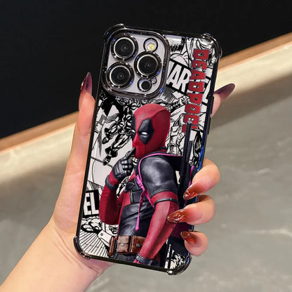 Marvel Comics Deadpool Luxury Shockproof Case For iPhone