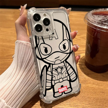 Marvel Groot Ironman Loki Art Clear Case For iPhone