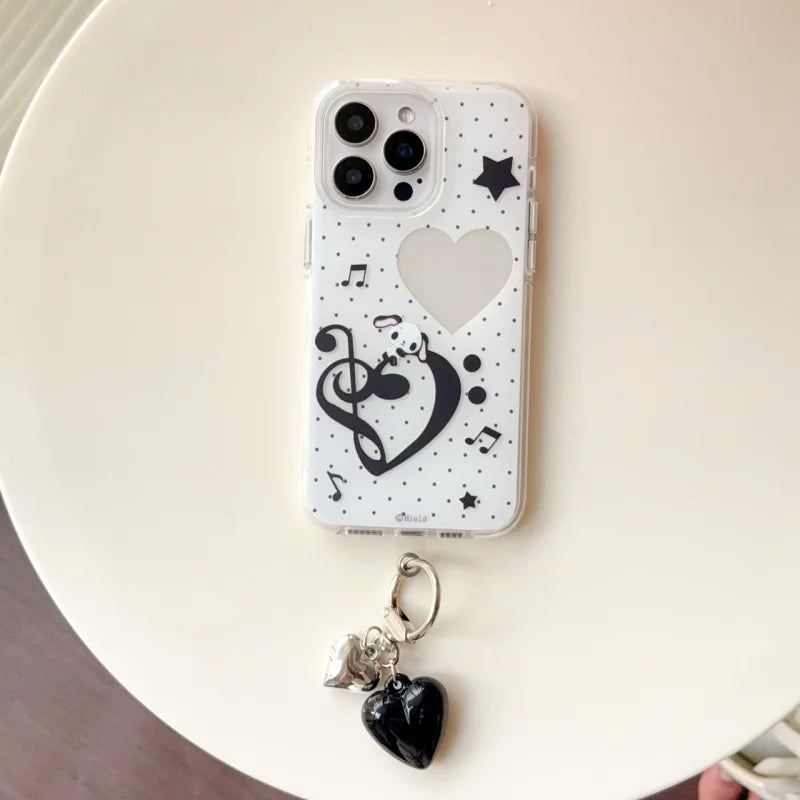 Fashion Music notation Puppy Phone Case For iPhone