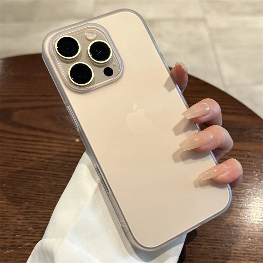 Soft Matte Candy Transparent Phone Case For iPhone Shockproof Silicone Bumper Cover