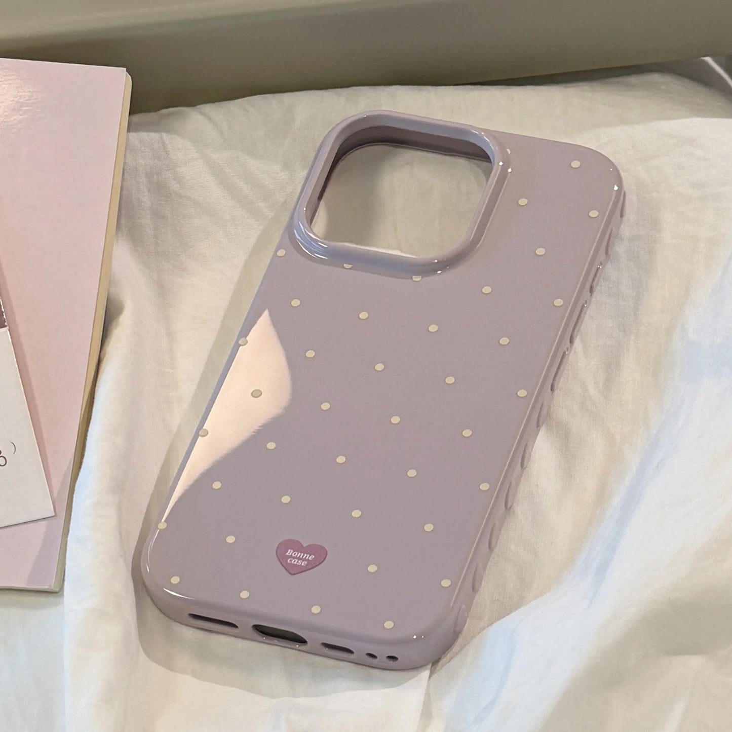Korean Full Screen Candy Colors Polka Dot Soft Phone Case For iPhone