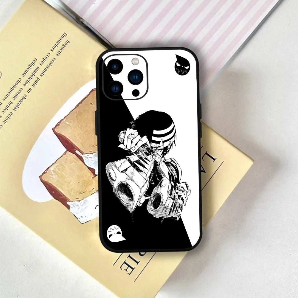 Classic Anime Soul Eater Phone Case FUNDA For IPhone Soft Silicone Black Cover
