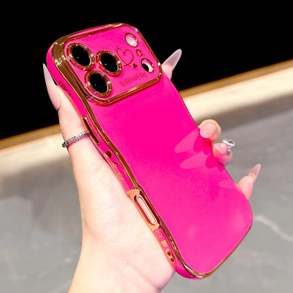 Plated Soft Wave Phone Case For iPhone