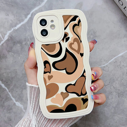 Love Heart Wave Phone Case For iPhone
