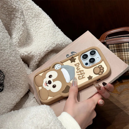 Korean Cartoon Bear Phone Case For iPhone