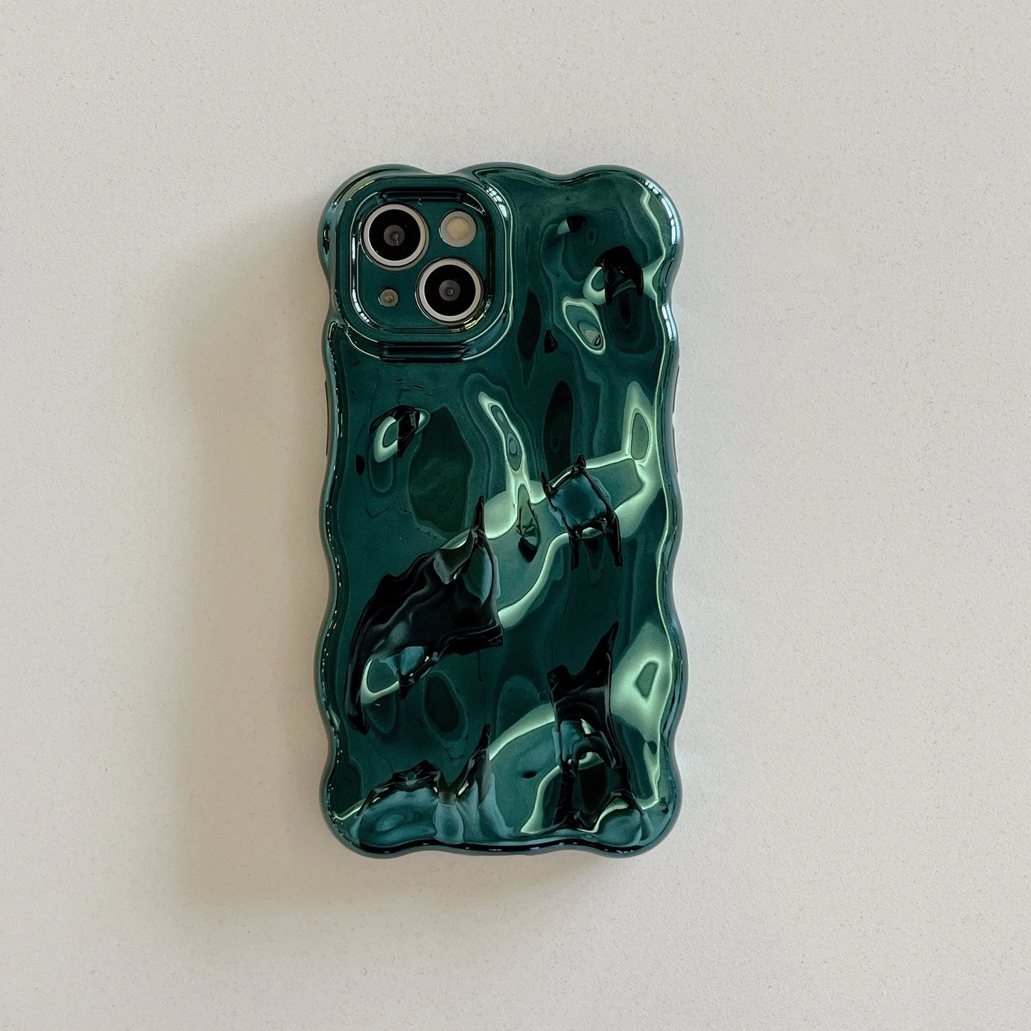 Stylish Solid Color Wave Bubble Phone Case For iPhone