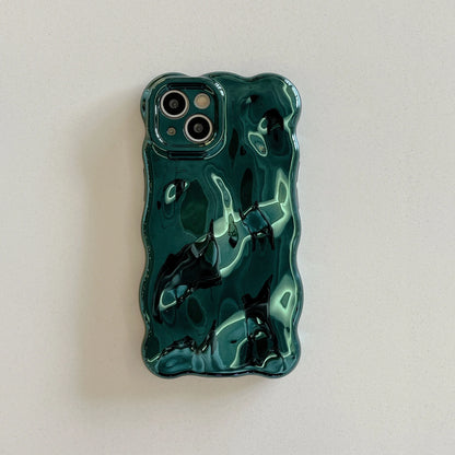Stylish Solid Color Wave Bubble Phone Case For iPhone