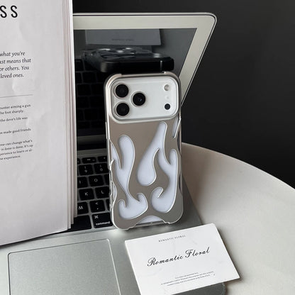 3D Flame Pattern Hollow Phone Case For iPhone Slim Shockproof Back Cover Fashion Soft TPU