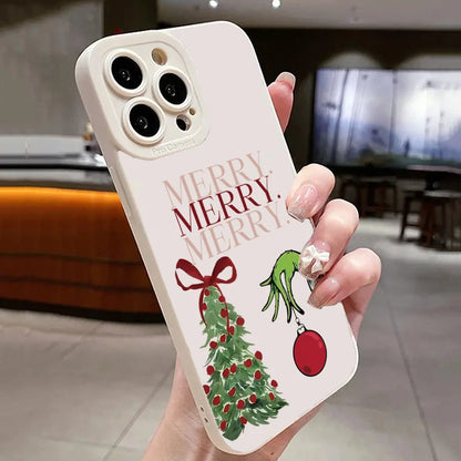 Christmas Tree Pattern Soft Phone Case For iPhone Shockproof Bumper Cover