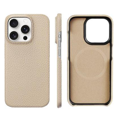 Luxury Cowhide Leather MagSafe iPhone Case