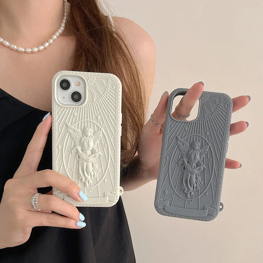 3D Classical Art Angel Statue Phone Case