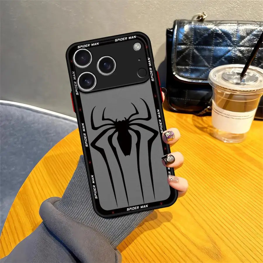 Marvel Spiderman Ironman Back Phone Cover Case For iPhone