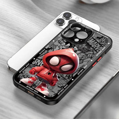 Case For iPhone Funda Back Phone Cover Marvel Sipiderman Ironman