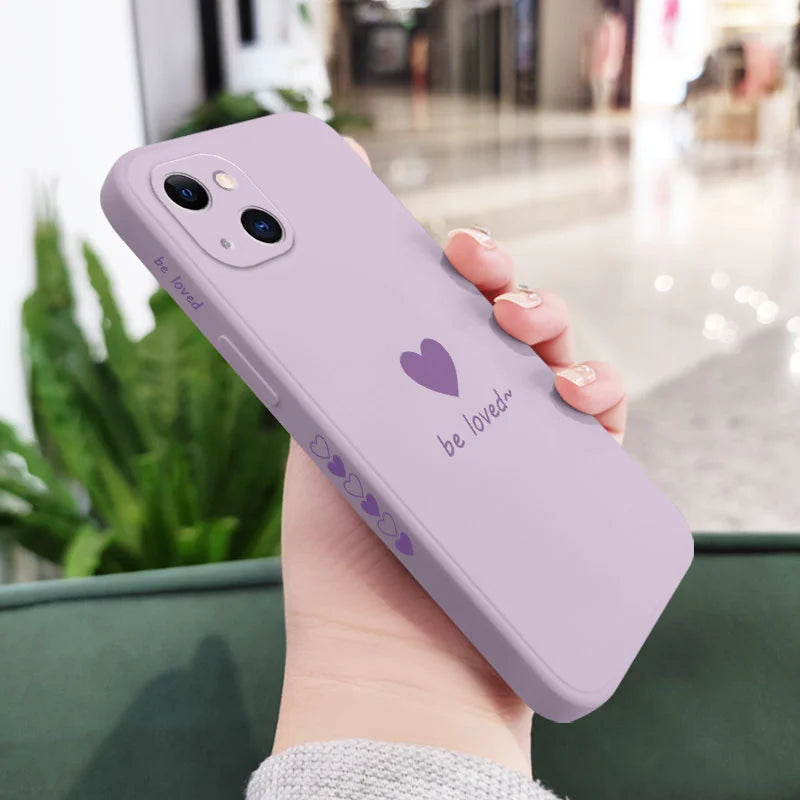 Simple Love Phone Case for iPhone Soft Cover