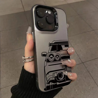 Cool Car Design Phone Case For iPhone Laser Silver Cover