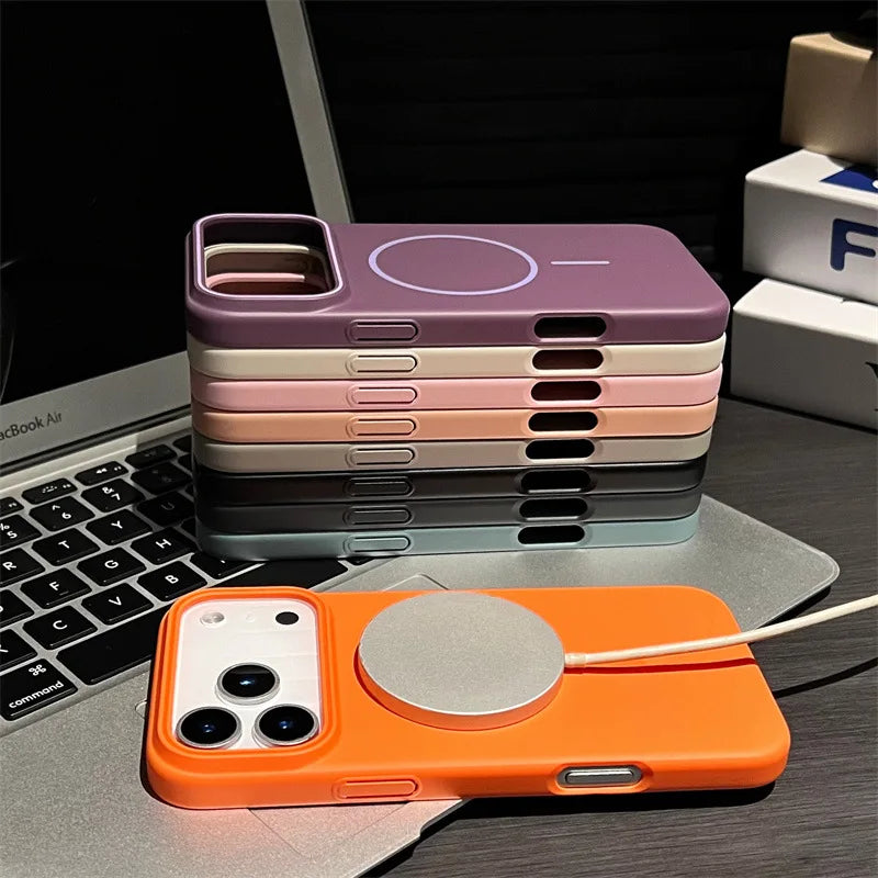 Luxury Solid Colors Magnetic Phone Case For iPhone Air