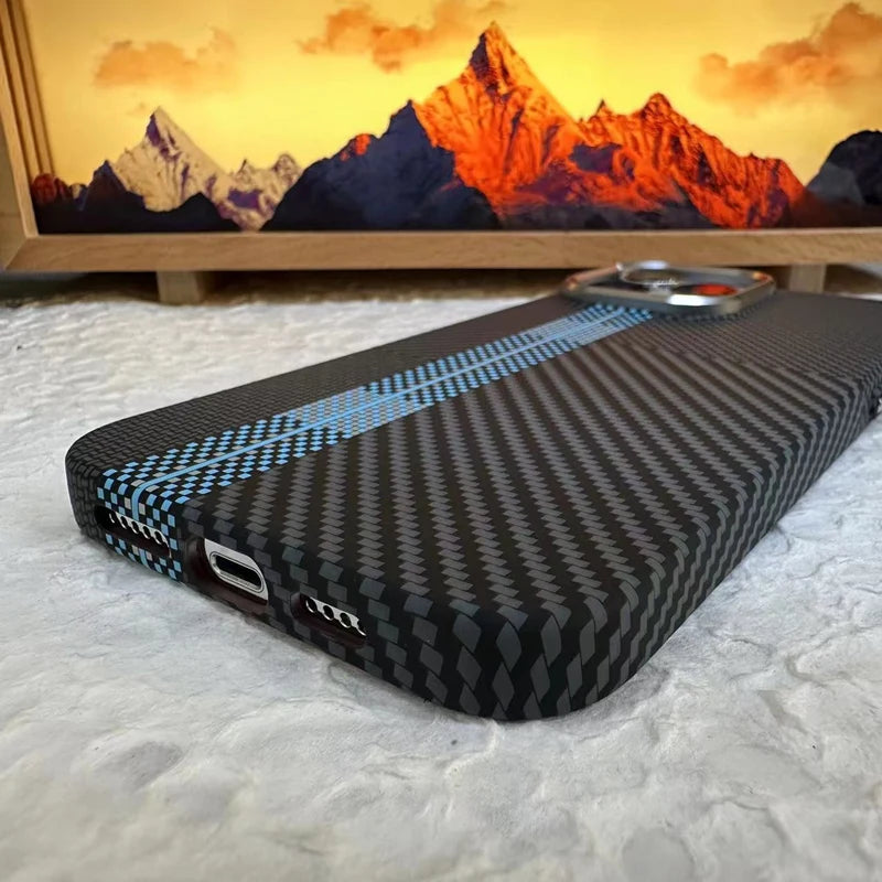 Luxury Carbon Fiber MagSafe Armor Case For iPhone