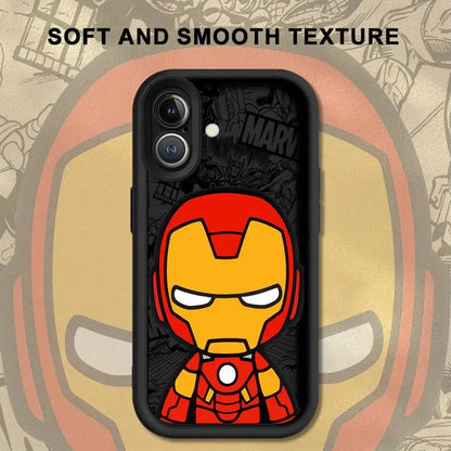 Marvel Cartoon Groot Iron Man Soft Cover Phone Case For iPhone