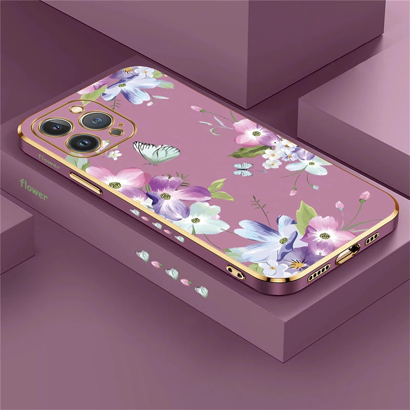 Luxury Flowers Case For iPhone