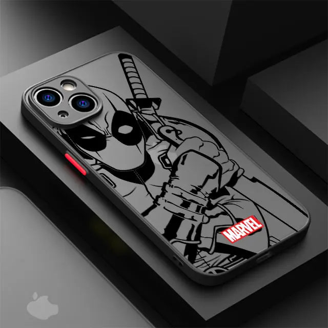 Matte Clear Superhero Graphic iPhone Case
