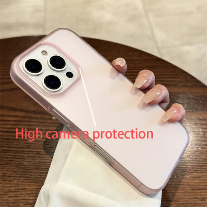 Soft Matte Candy Transparent Phone Case For iPhone Shockproof Silicone Bumper Cover