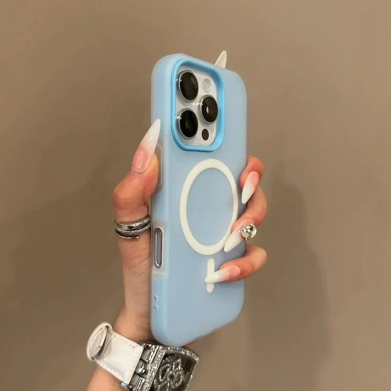 Luxury Candy Cute Lucky Bear For Magsafe Charge Matte Phone Case For iPhone