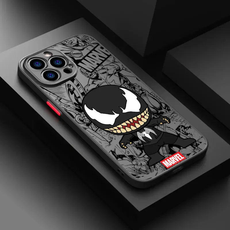 Marvel Venom Spider Man Cartoon Phone Case For iPhone