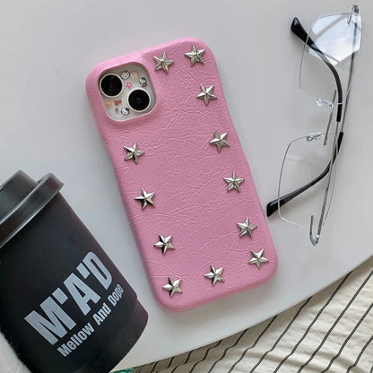 Cowboy Metal Star Leather Shockproof Case For iPhone