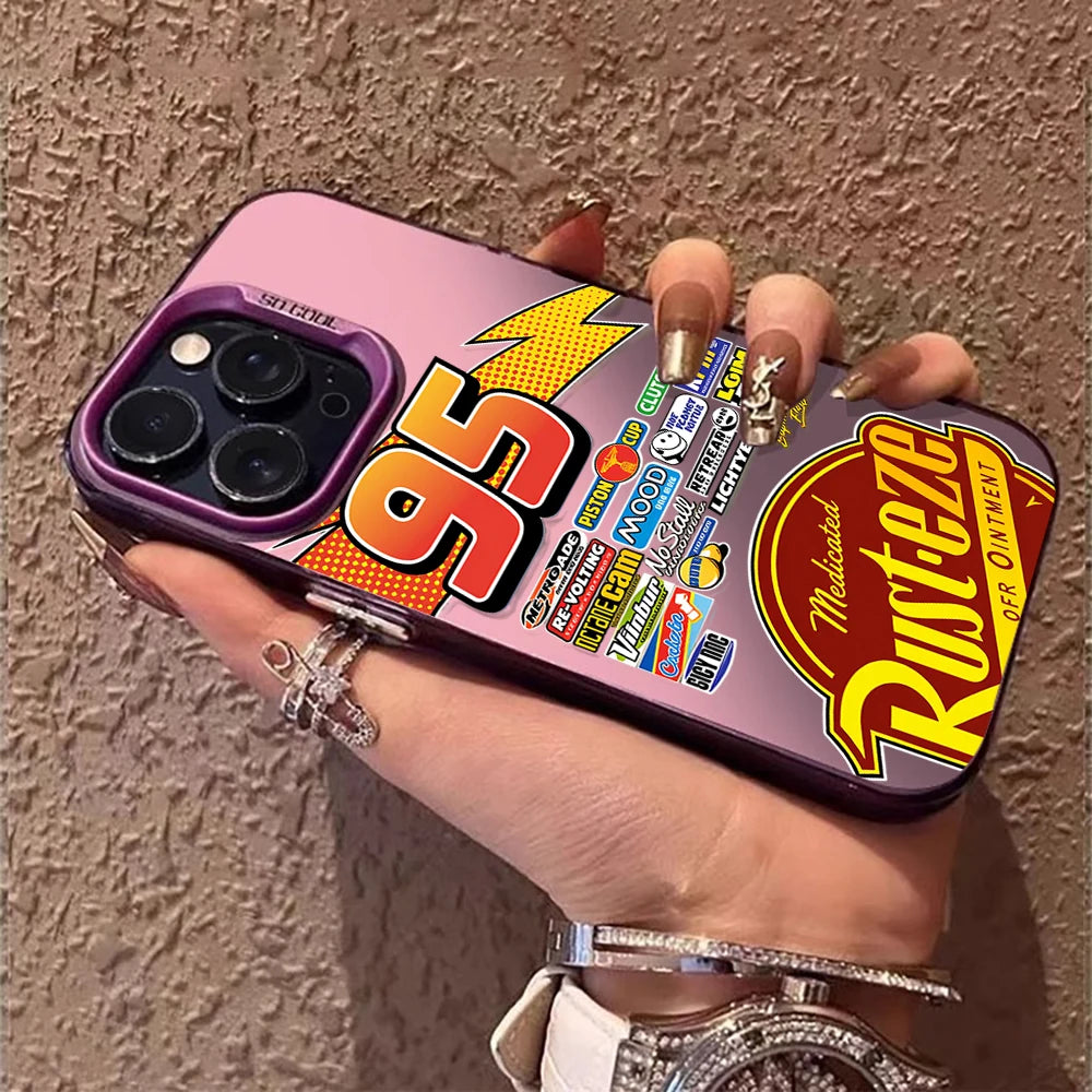 Lightning McQueen 95 Shockproof Matte iPhone Case, Hard Plating Cover