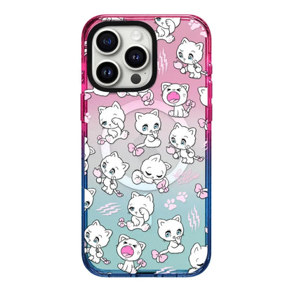 Cartoon Rabbits Pink Hearts Acrylic Phone Cover For IPhone