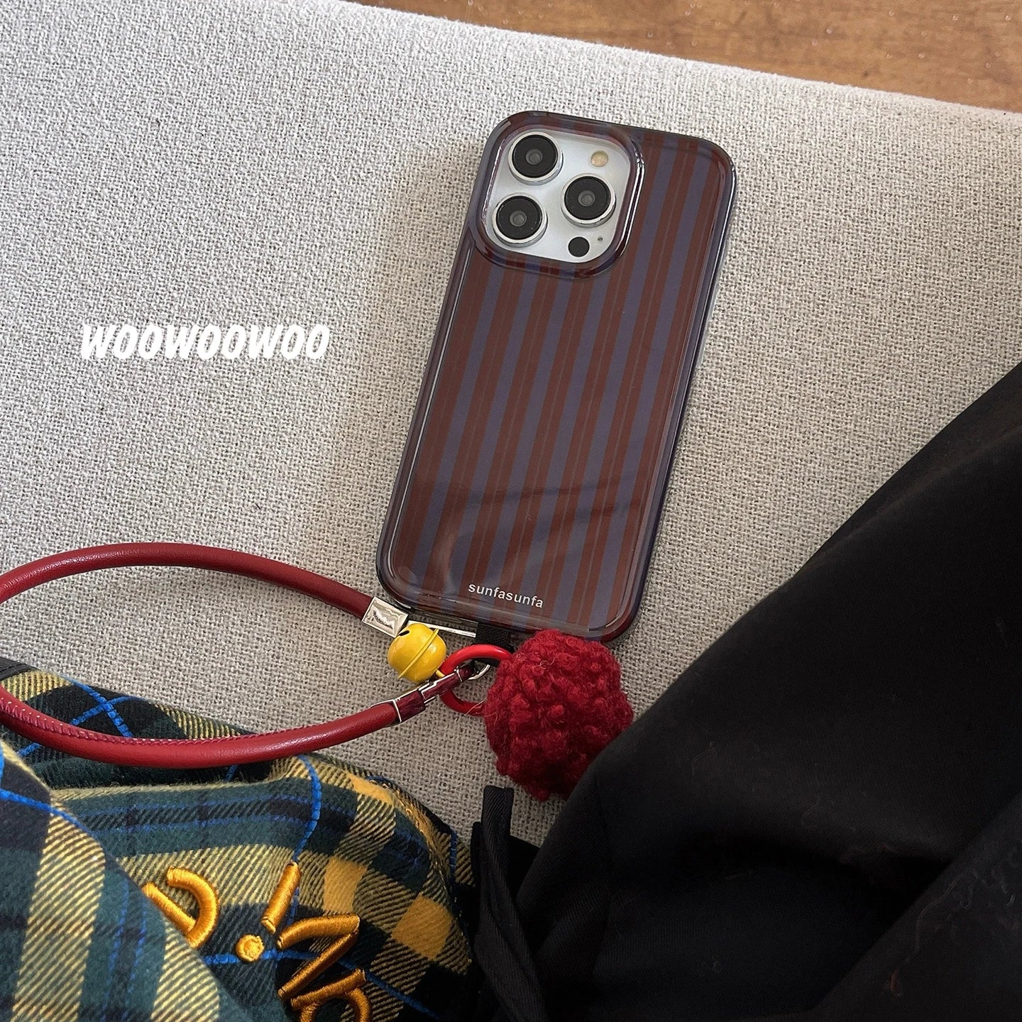 Vintage Stripes Smudged Phone Case For iPhone