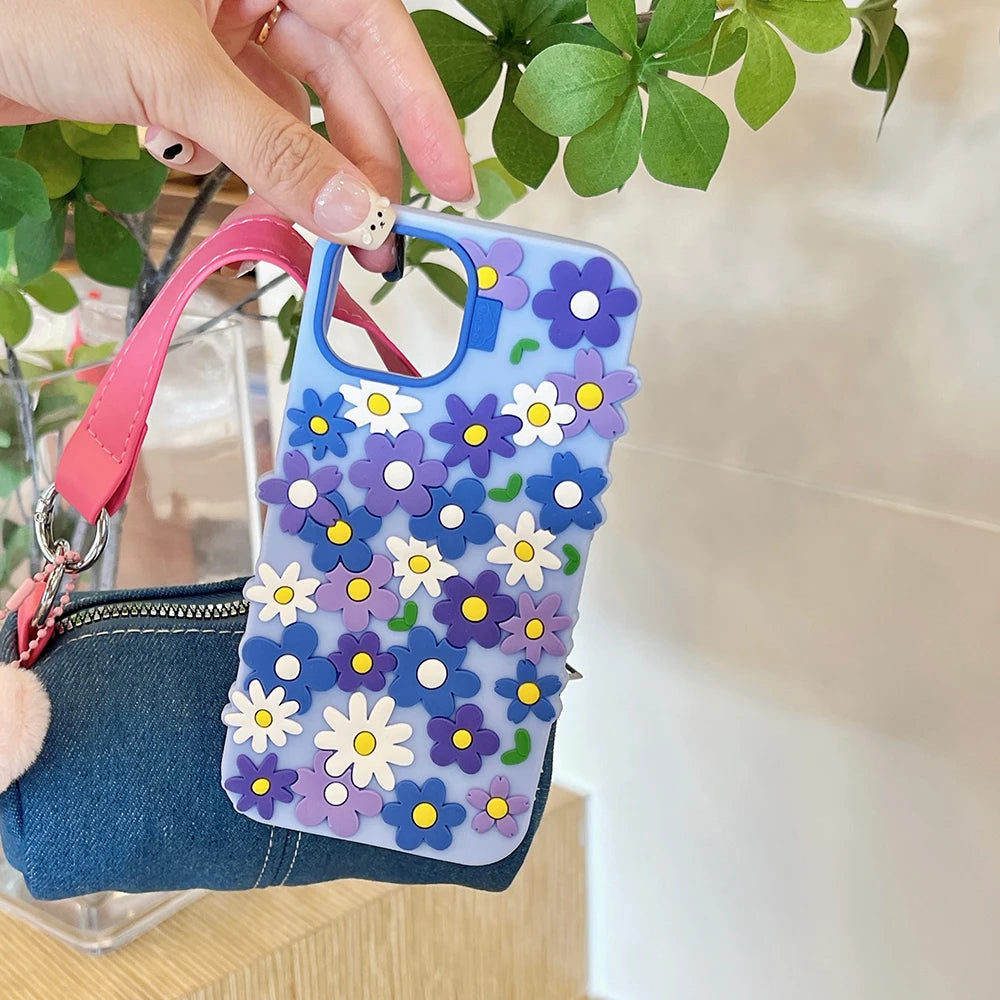 Daisy Flower Soft Silicone Luxury Phone Case