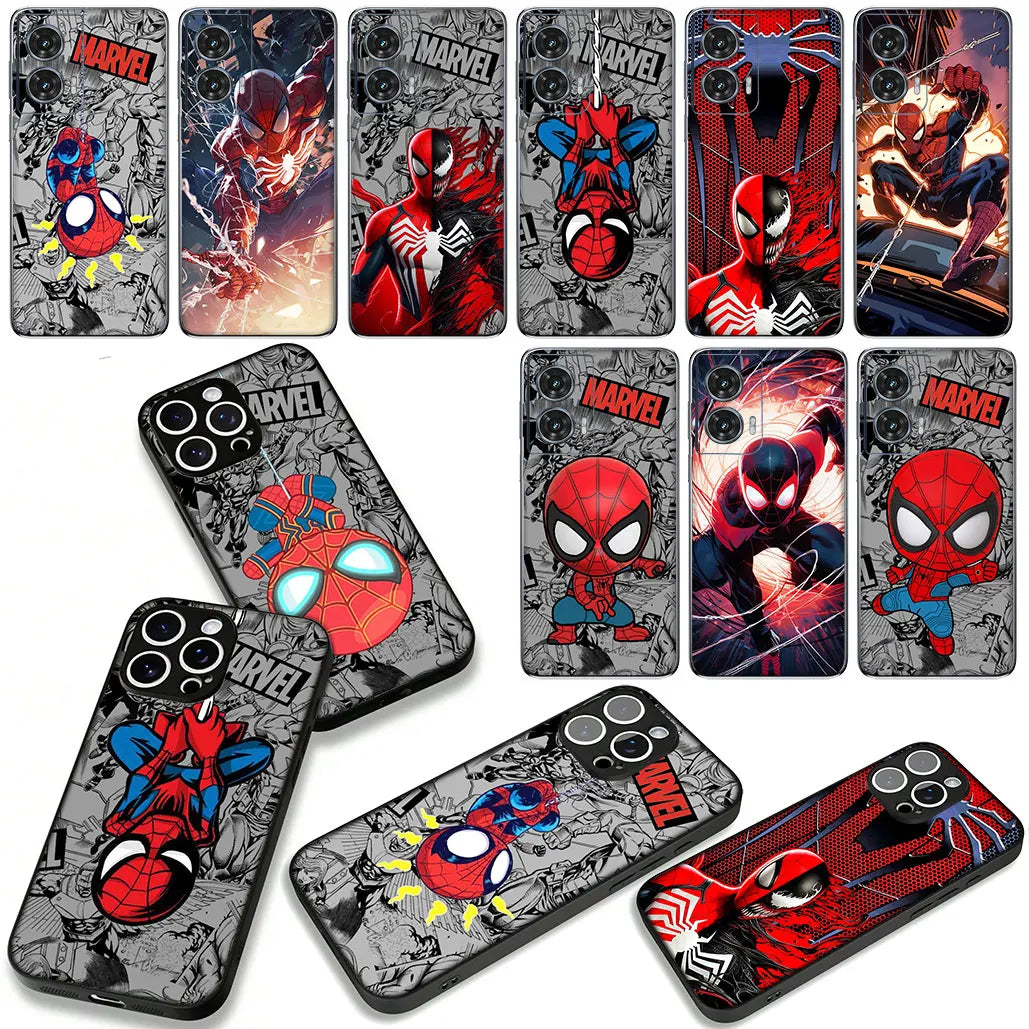Sticker Marvel Spiderman Cover Phone Case For Apple iPhone