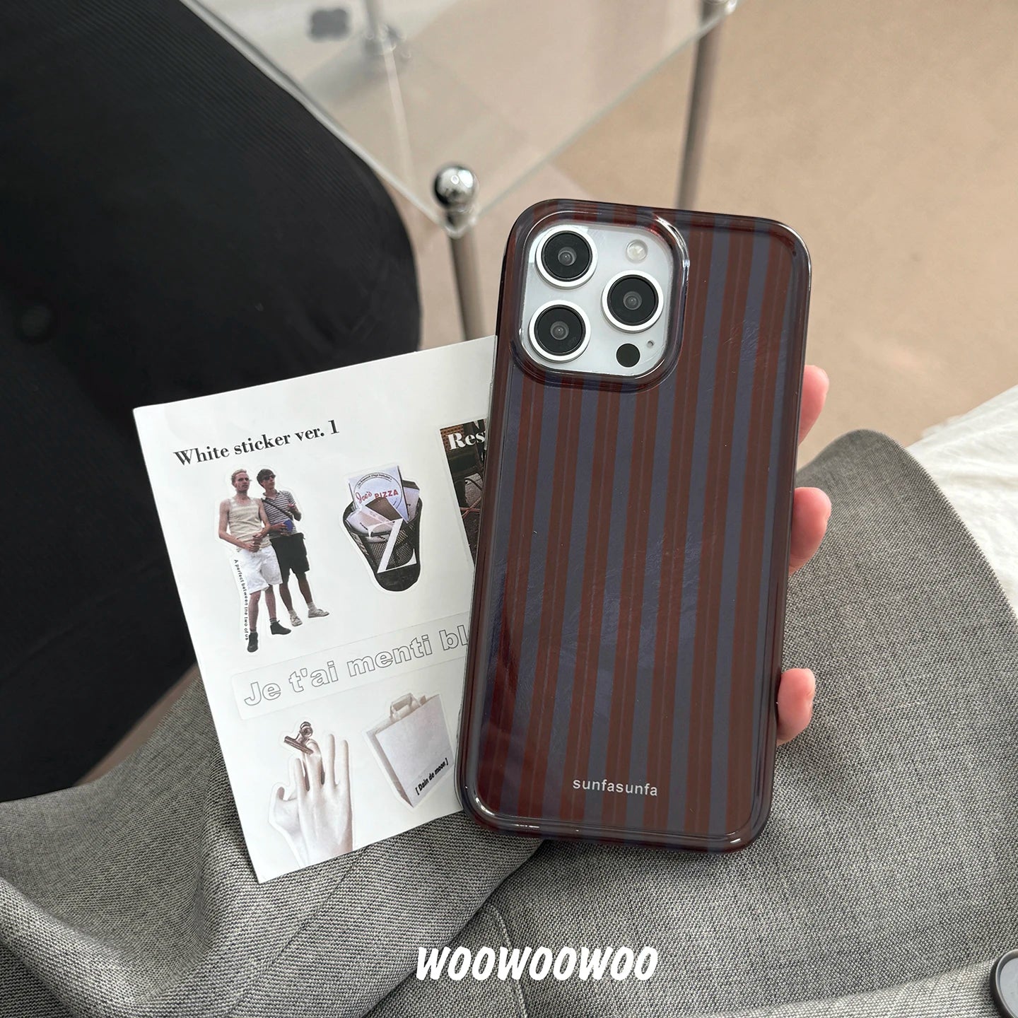 Vintage Stripes Smudged Phone Case For iPhone