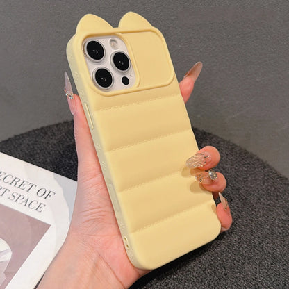 Cute Cartoon 3D Cat Ears Soft Phone Case For iPhone