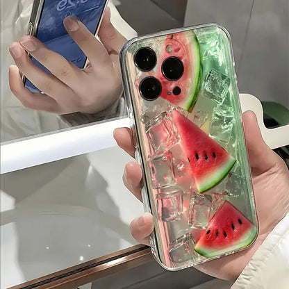 Ins Summer Fresh Iced Watermelon Simplicity Fashion Trendy Phone Case For iPhone