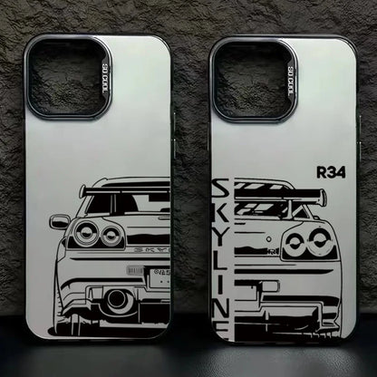 Cool Car Design Phone Case For iPhone Laser Silver Cover
